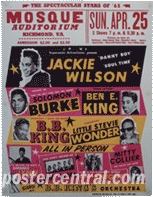 Mosque Auditorium- Jackie wilson BB King concert poster